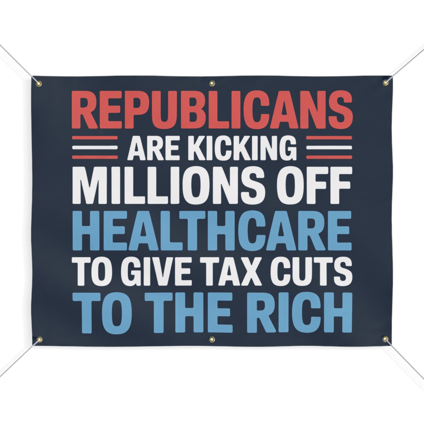 Medicaid Sign, Anti Trump Banner, Protest Banner, Anti MAGA Banner, Resistance Sign, Political Banner, 2 Sizes, Free Shipping