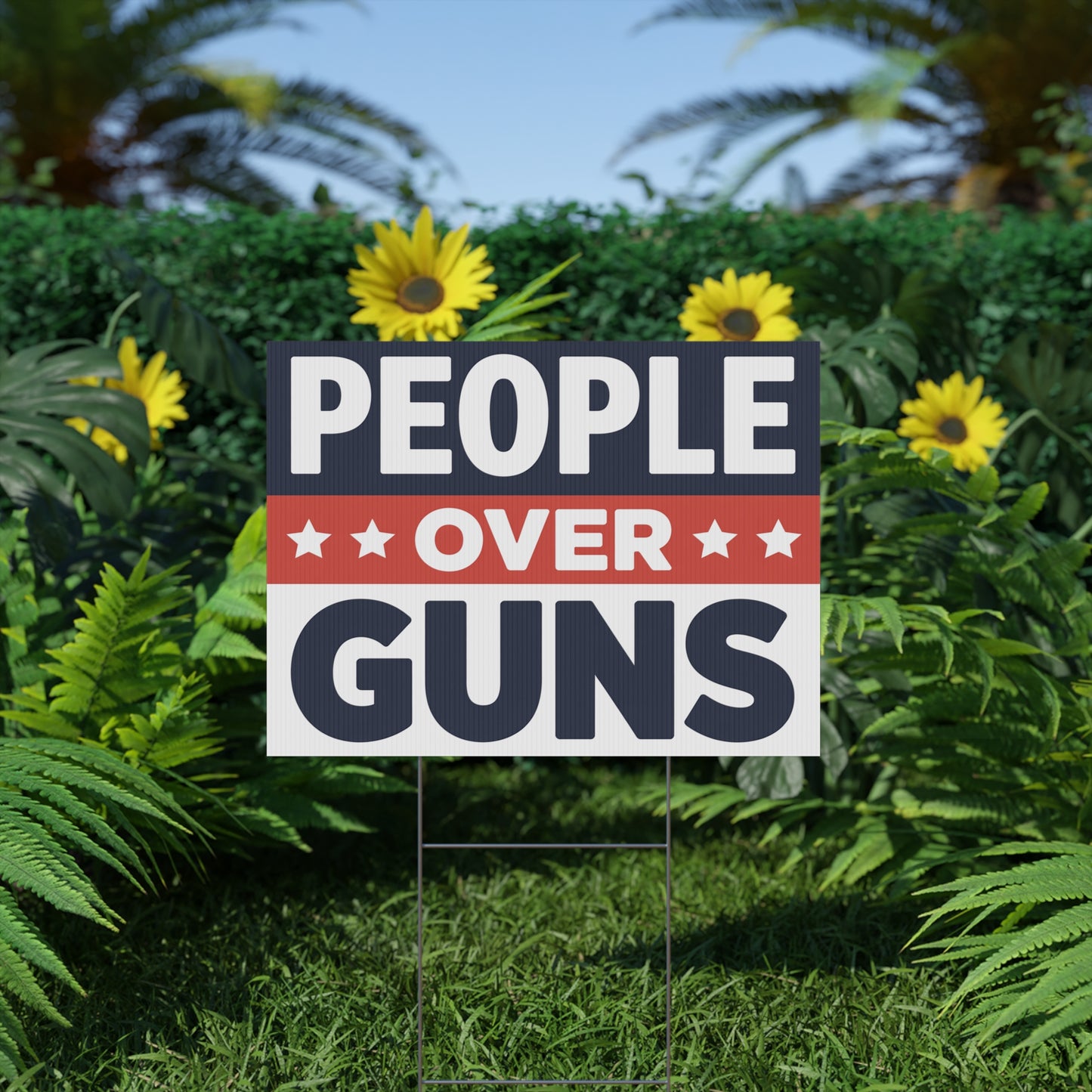 People Over Guns Yard Sign, Gun Reform Yard Sign, Gun Laws Yard Sign Multiple Sizes, Print on Both Sides, 2 Sizes Available