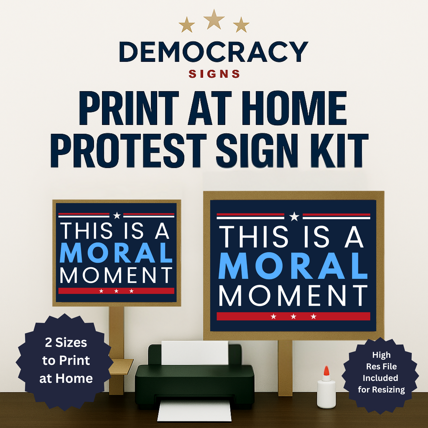Printable Protest Signs, Digital Download Poster, Anti Trump Protest Signs, Political Posters, Print 2 Sizes at Home