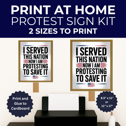 Free Protest Signs, Veterans Against Trump Protest Signs 2 Sizes - Print at Home and Glue to Cardboard, Anti Trump Signs, Printable Protest Signs