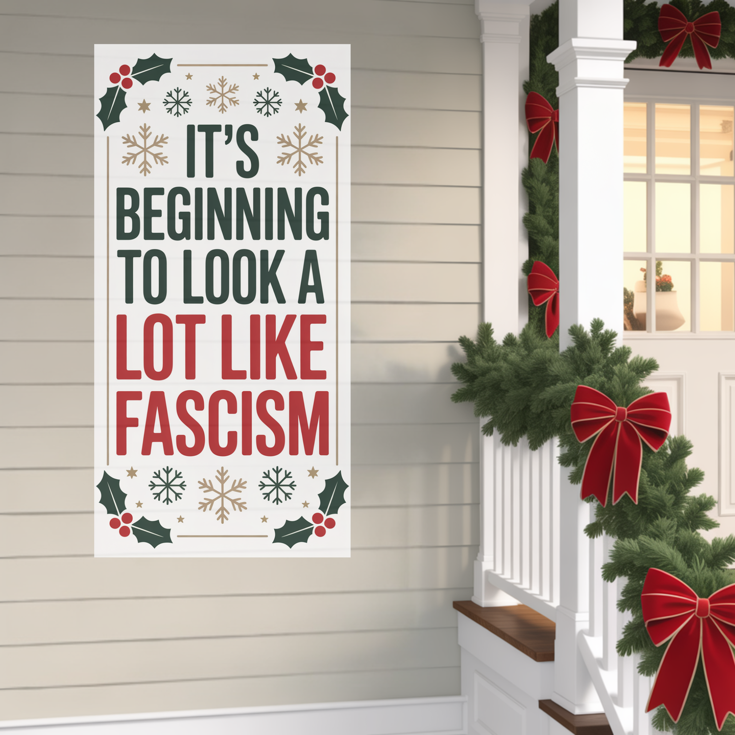 Funny Anti Trump Christmas Door Sign, Christmas Door Decor, Holiday Door Sign, Holiday Door Decor