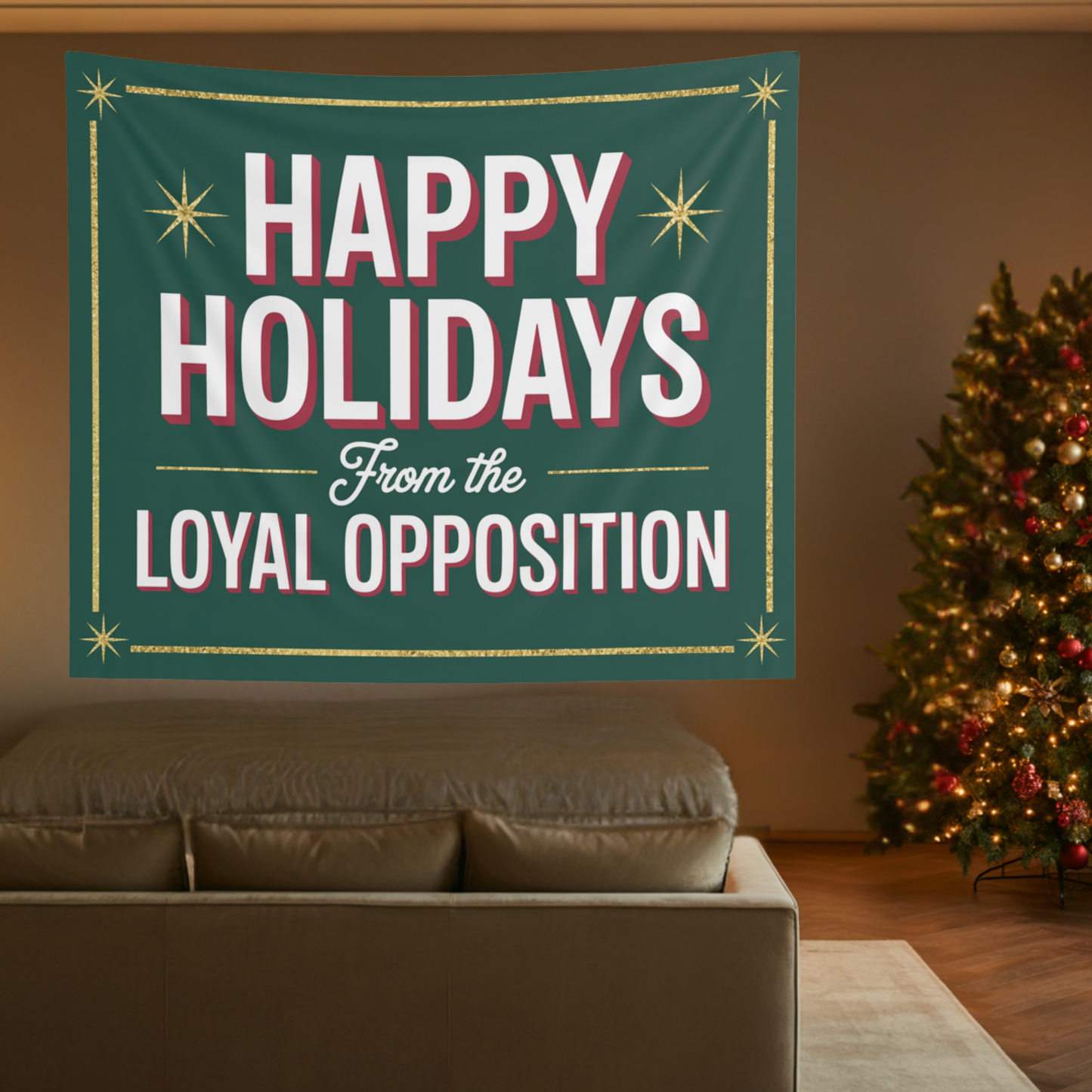 Funny Anti Trump Indoor Wall Tapestry | Christmas Wall Decor | Christmas Wall Tapestry