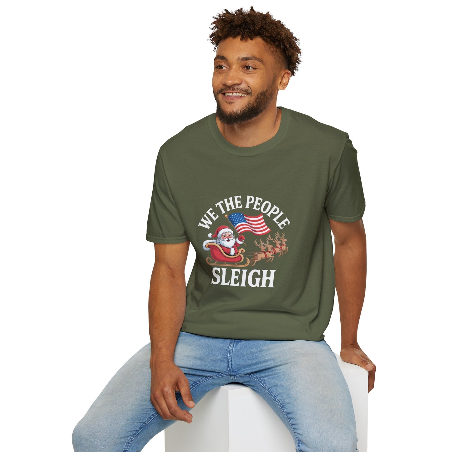 We the People Sleigh Tshirt, Unisex, Multiple Colors, Merry Resistmas Shirt, Holiday Tshirt, Holiday Shirt, Christmas Tshirt, Free Shipping
