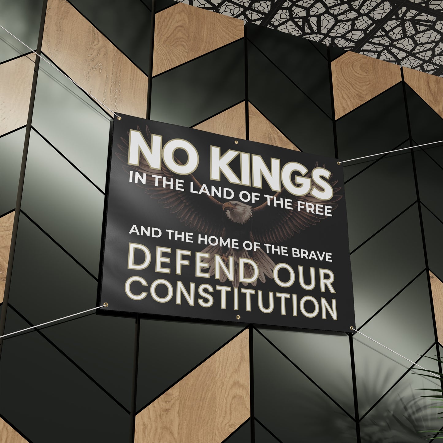 No Kings Banner, Anti Trump Banner, Protest Banner, Anti MAGA Banner, Resistance Sign, Political Banner, 2 Sizes, Free Shipping