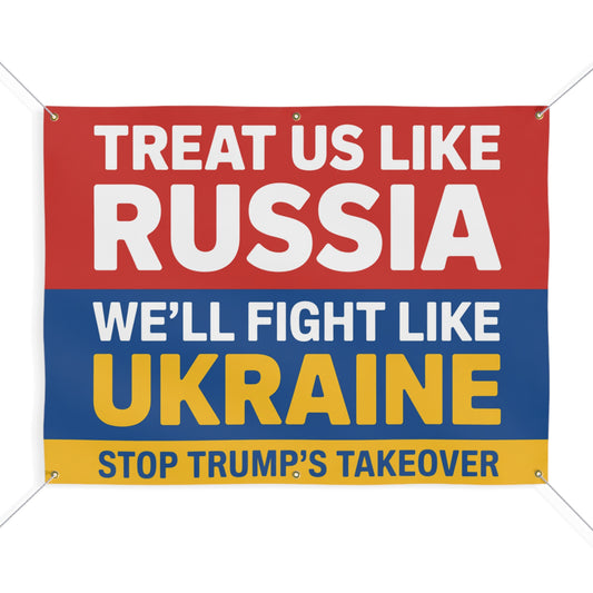 Stop Trump's Takeover Banner, DC Protest Sign, Free DC Sign, Custom Vinyl Banner, 2 Sizes, Ropes Included, Free Shipping, Anti Trump Signs