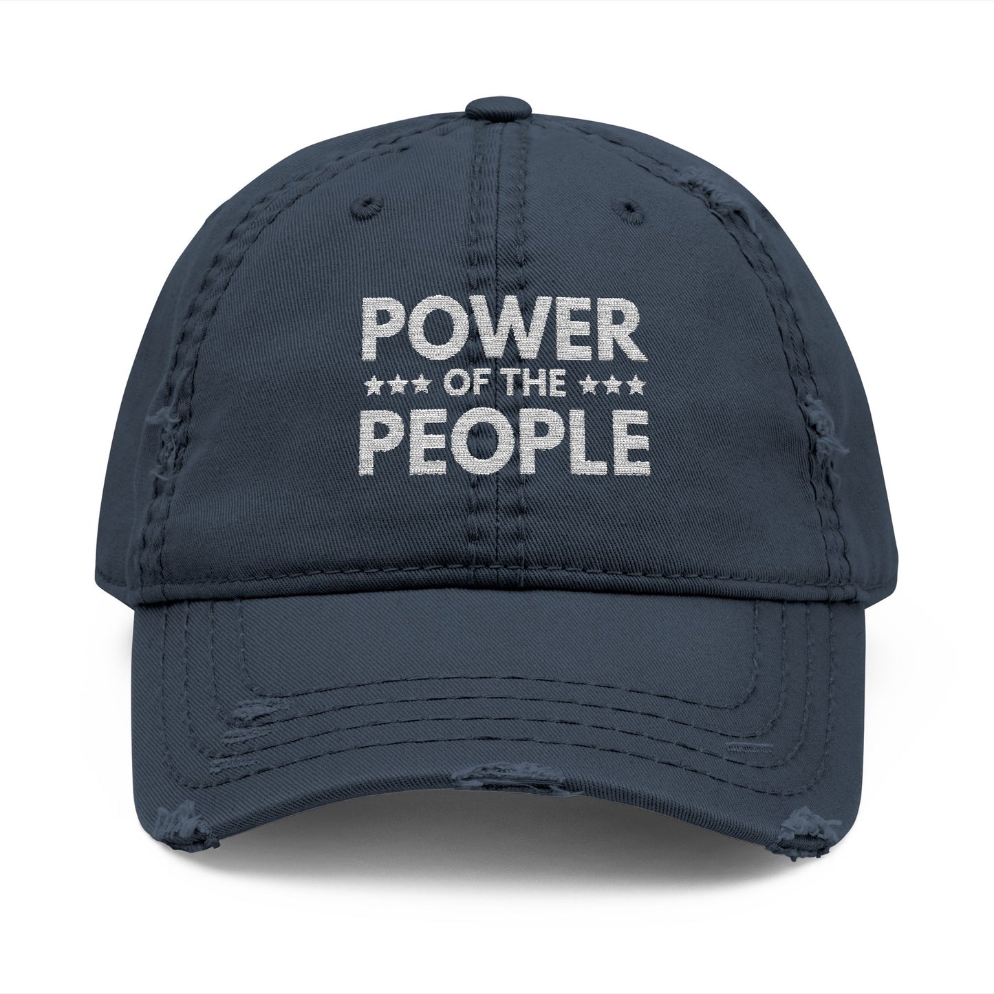 Power of the People Hat, Distressed Dad Hat, Embroidered Hat, Political Hat, Protest Cap
