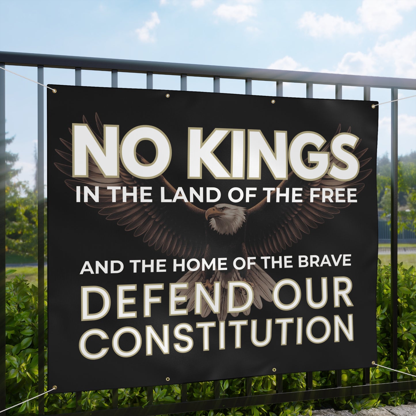 No Kings Banner, Anti Trump Banner, Protest Banner, Anti MAGA Banner, Resistance Sign, Political Banner, 2 Sizes, Free Shipping
