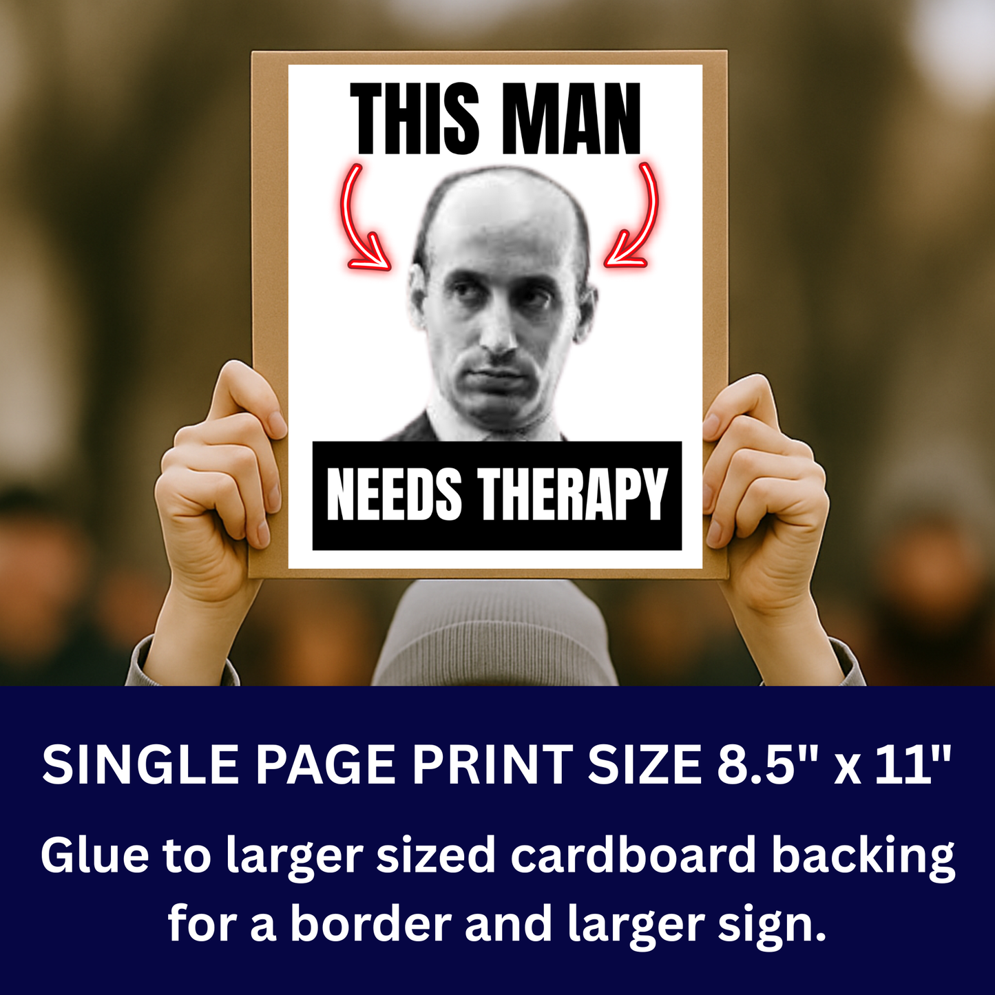 Funny No Kings Protest Sign, Printable Protest Sign Kit, Funny Anti Trump Digital Download