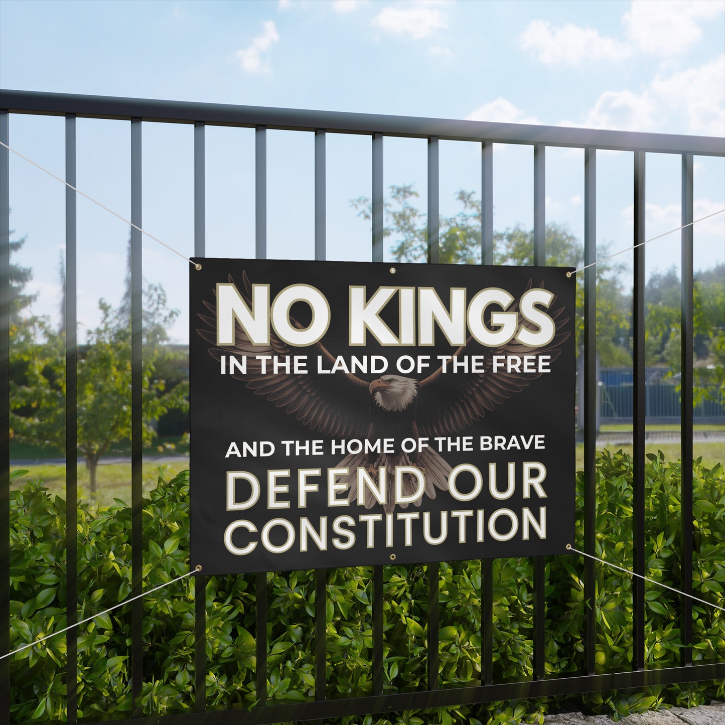 No Kings Banner, Anti Trump Banner, Protest Banner, Anti MAGA Banner, Resistance Sign, Political Banner, 2 Sizes, Free Shipping