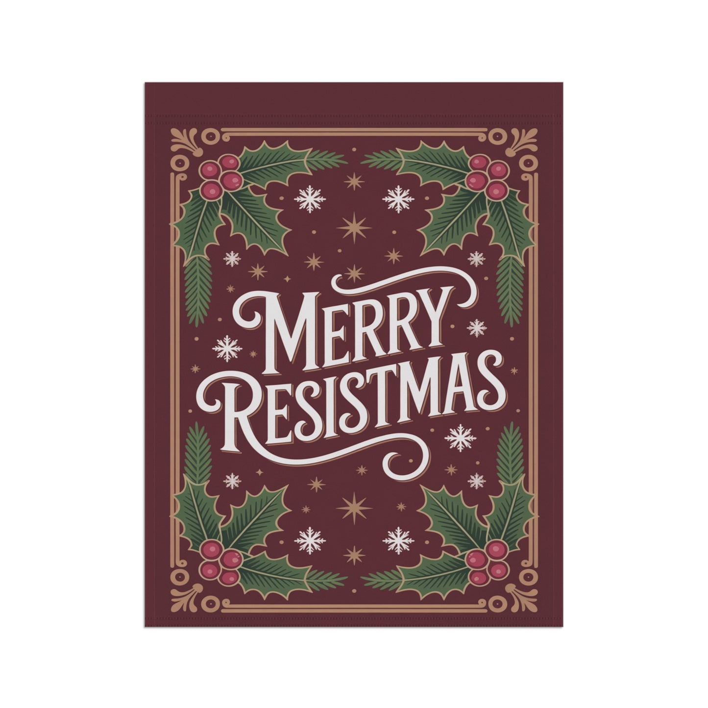 Merry Resistmas Garden Flag, Christmas Garden Flag, Holiday Garden Flag, Funny Political Holiday Decor, Democracy Gift