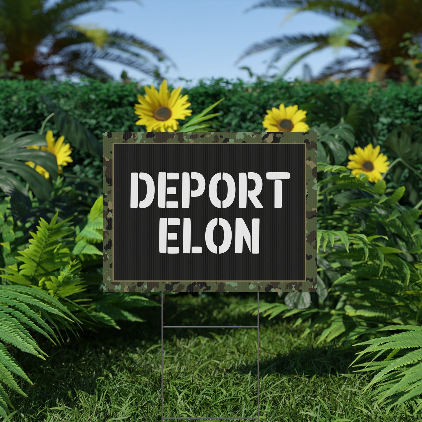 Deport Elon Yard Sign, Anti Trump Yard Sign