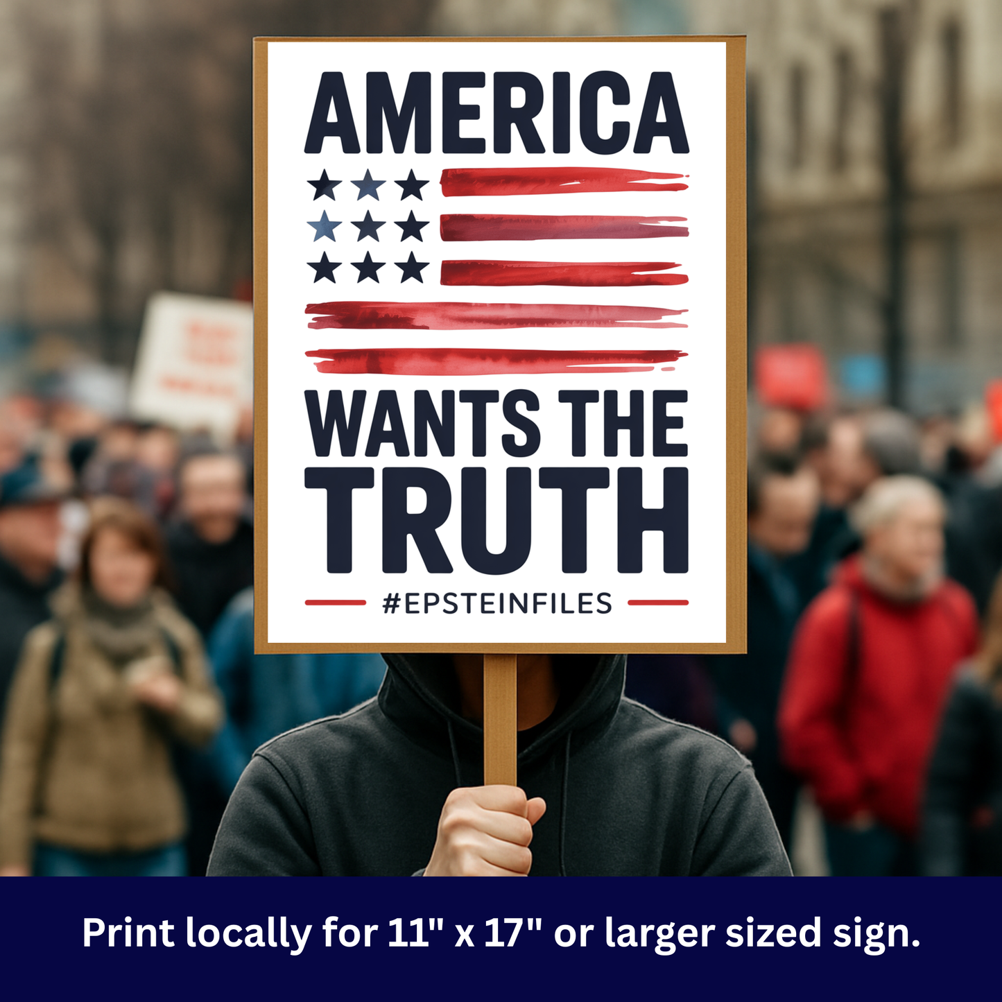 Epstein Files Protest Sign, Printable Protest Sign Kit, Anti Trump Digital Download, Political Poster