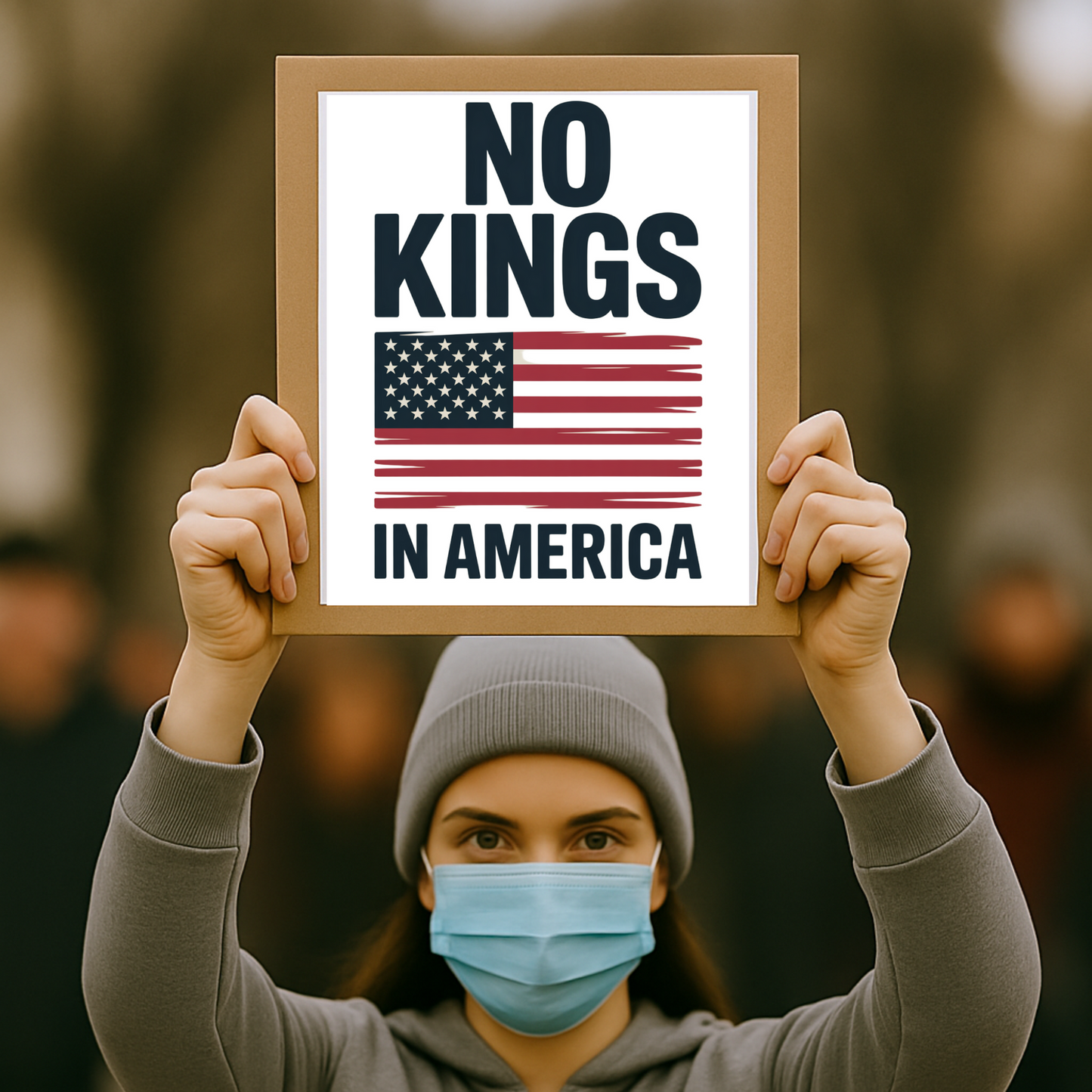No Kings Protest Signs, Hands Off Protest Signs, 3 Signs Included, 8.5" x 11", Print at Home and Glue to Cardboard, Anti Trump Protest Signs