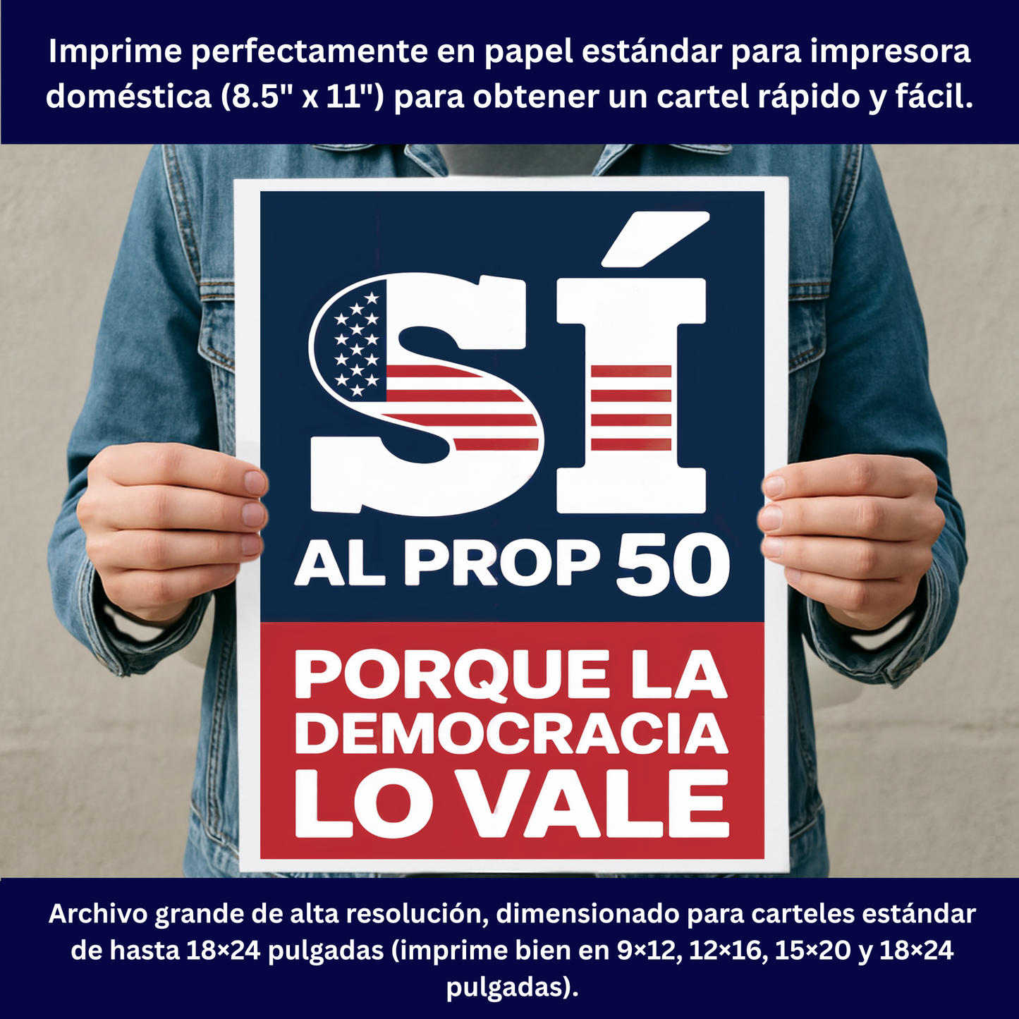 Yes On Prop 50 Posters - Digital Download - Bilingual - Printable Posters