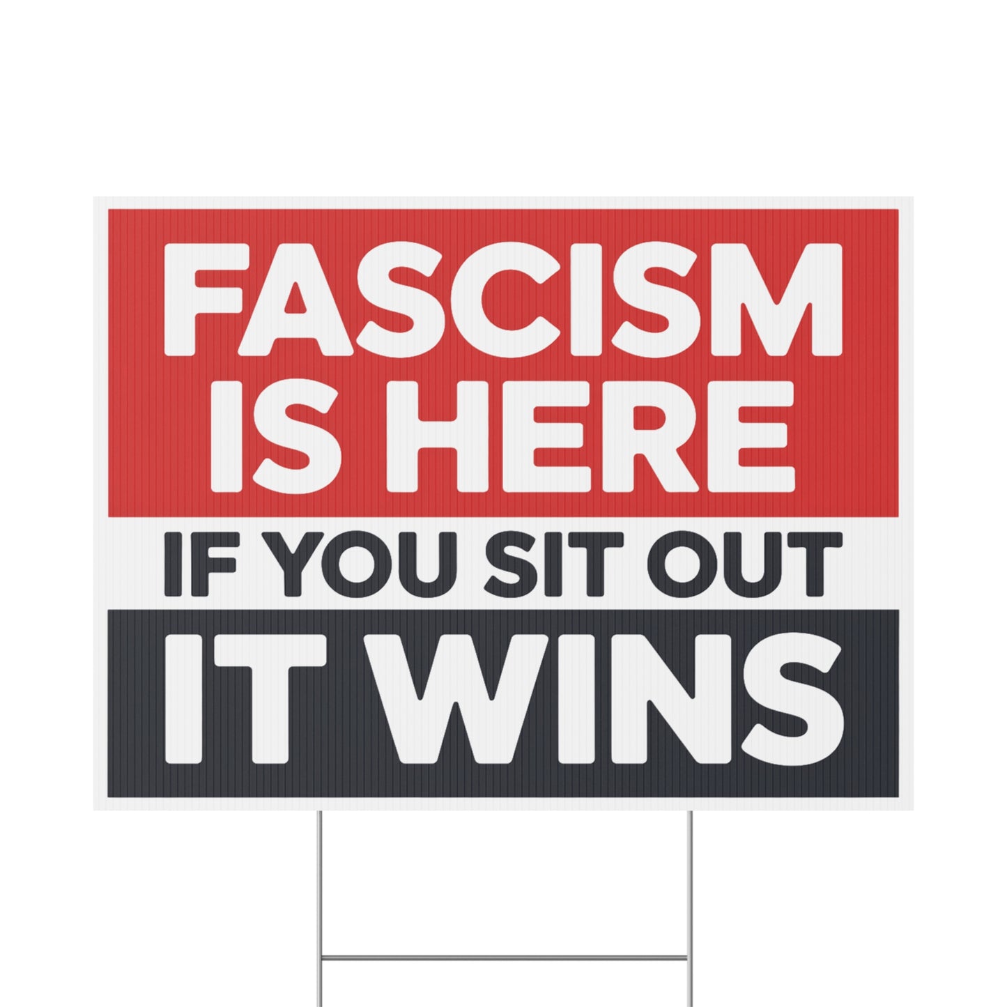 Fascism is Here Yard Sign, Fascism Yard Sign, Defend Democracy Yard Signs, Anti Trump Yard Signs, Resistance Yard Signs