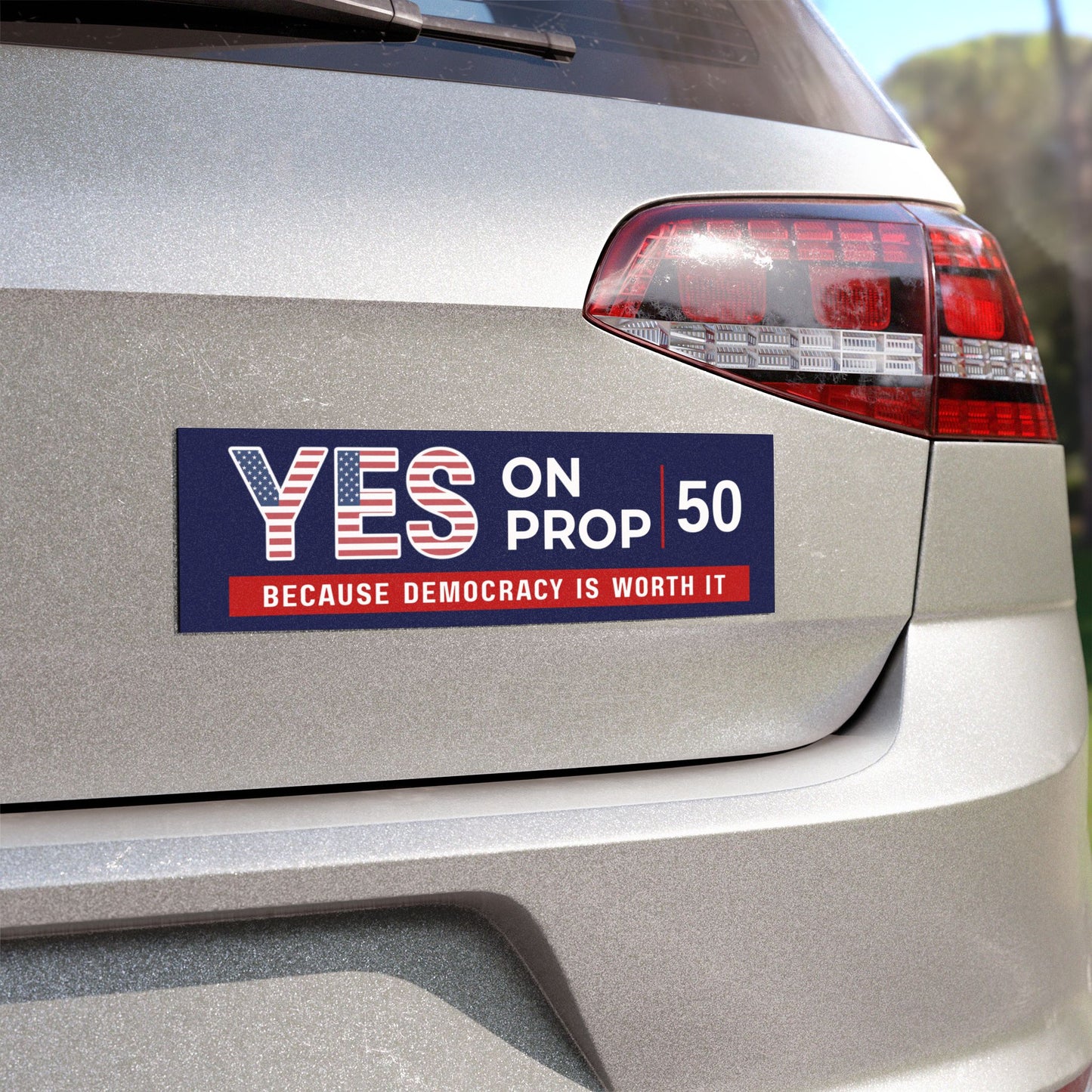 Yes on Prop 50 Car Magnet, Election Rigging Response Act Car Magnet, Free Shipping