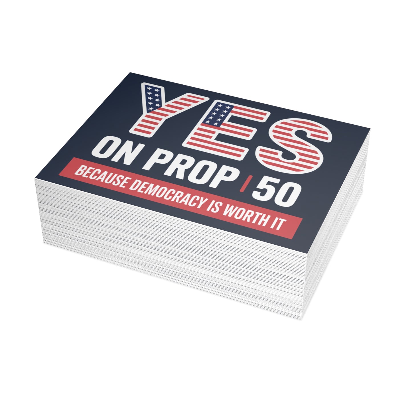 Yes on Prop 50 Postcards, Election Rigging Response Act Postcards, 6.25" x 4.6", 10, 30 or 50 Pack