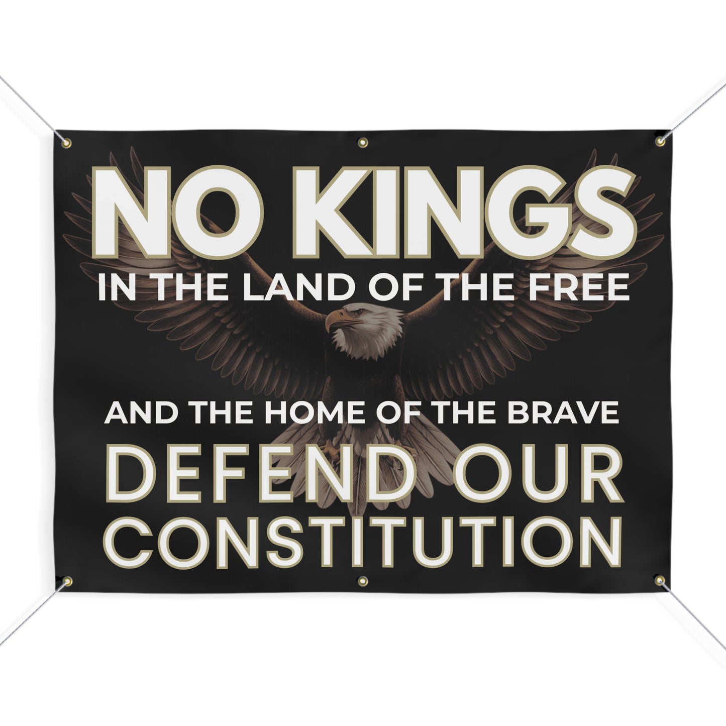No Kings Banner, Anti Trump Banner, Protest Banner, Anti MAGA Banner, Resistance Sign, Political Banner, 2 Sizes, Free Shipping