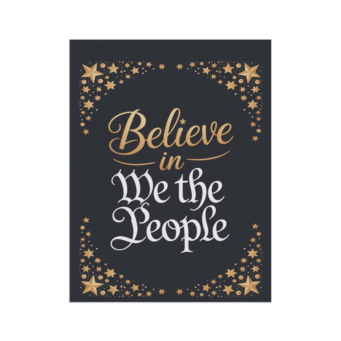Believe in We the People Holiday Garden Flag, Christmas Garden Flag, Holiday Garden Flag, Funny Political Holiday Decor, Democracy Gift