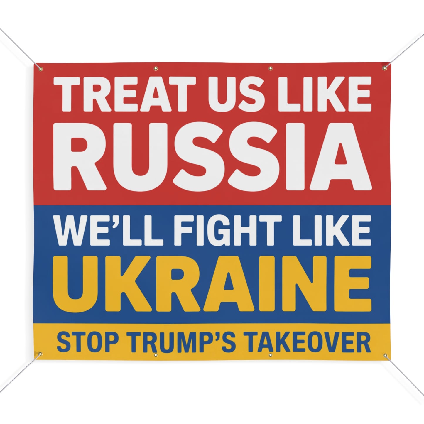 Stop Trump's Takeover Banner, DC Protest Sign, Free DC Sign, Custom Vinyl Banner, 2 Sizes, Ropes Included, Free Shipping, Anti Trump Signs