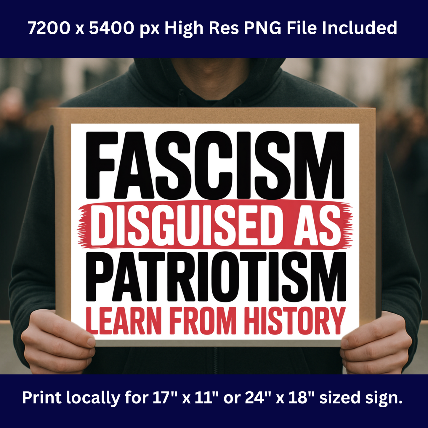 Fascism Printable Protest Signs, Digital Download Poster, Protest PNG, Anti Trump PNG