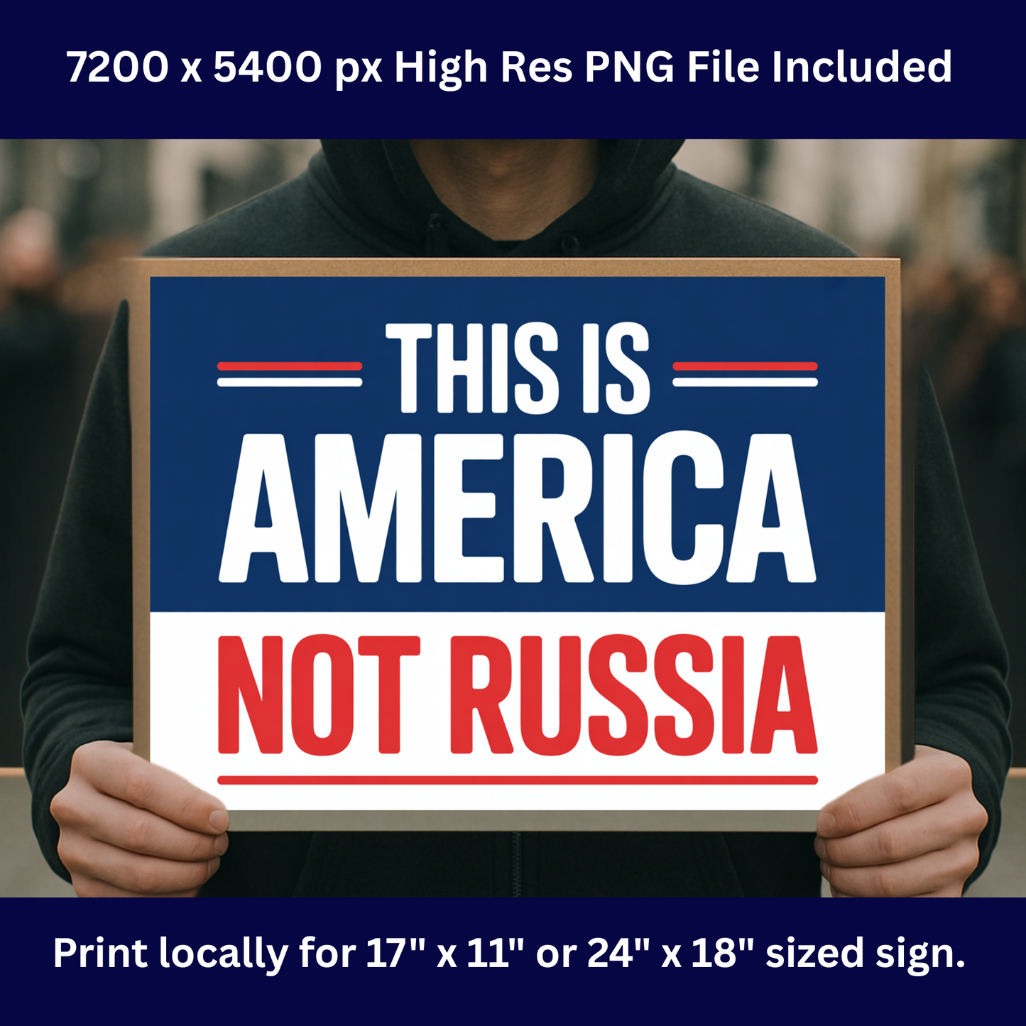 This is America Not Russia Printable Protest Signs, Digital Download Poster, Protest PNG, Anti Trump PNG