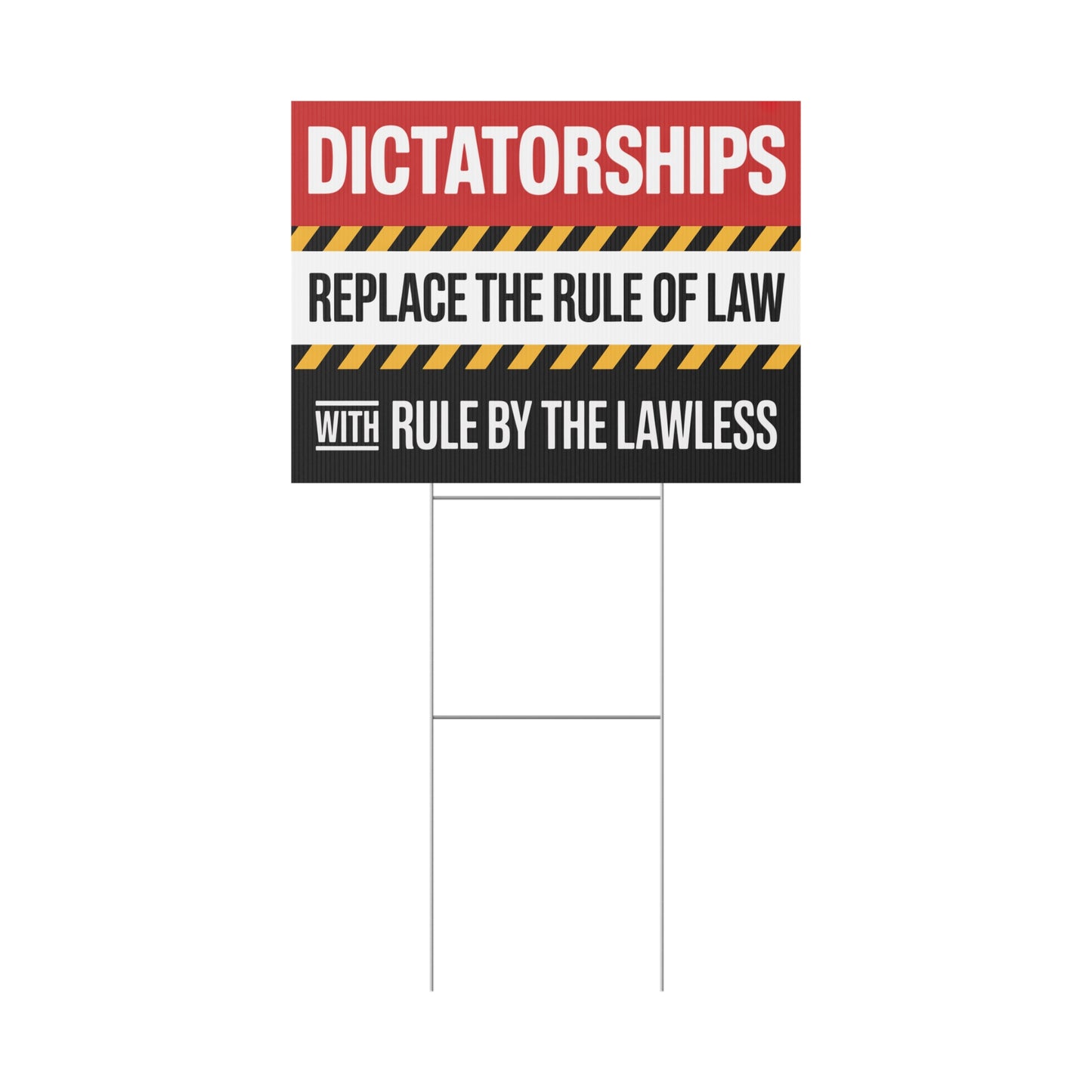 Dictator Yard Sign, Protest Signs, Anti Fascist Yard Sign, Anti Trump Yard Signs, Political yard Sign, Print on Both Sides, 24" x 18"