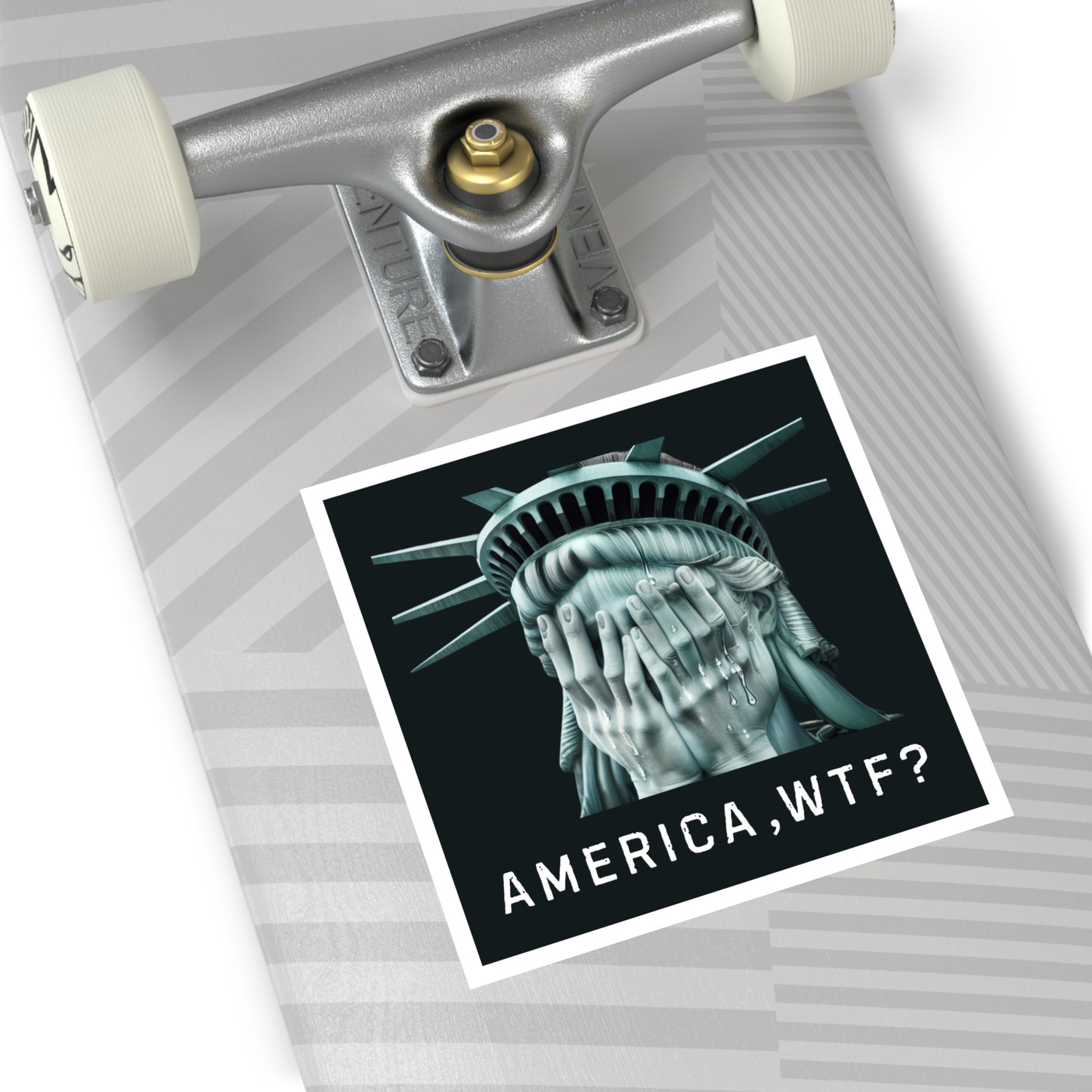 Anti Trump Sticker, America WTF Sticker, Waterproof UV Resistant Vinyl