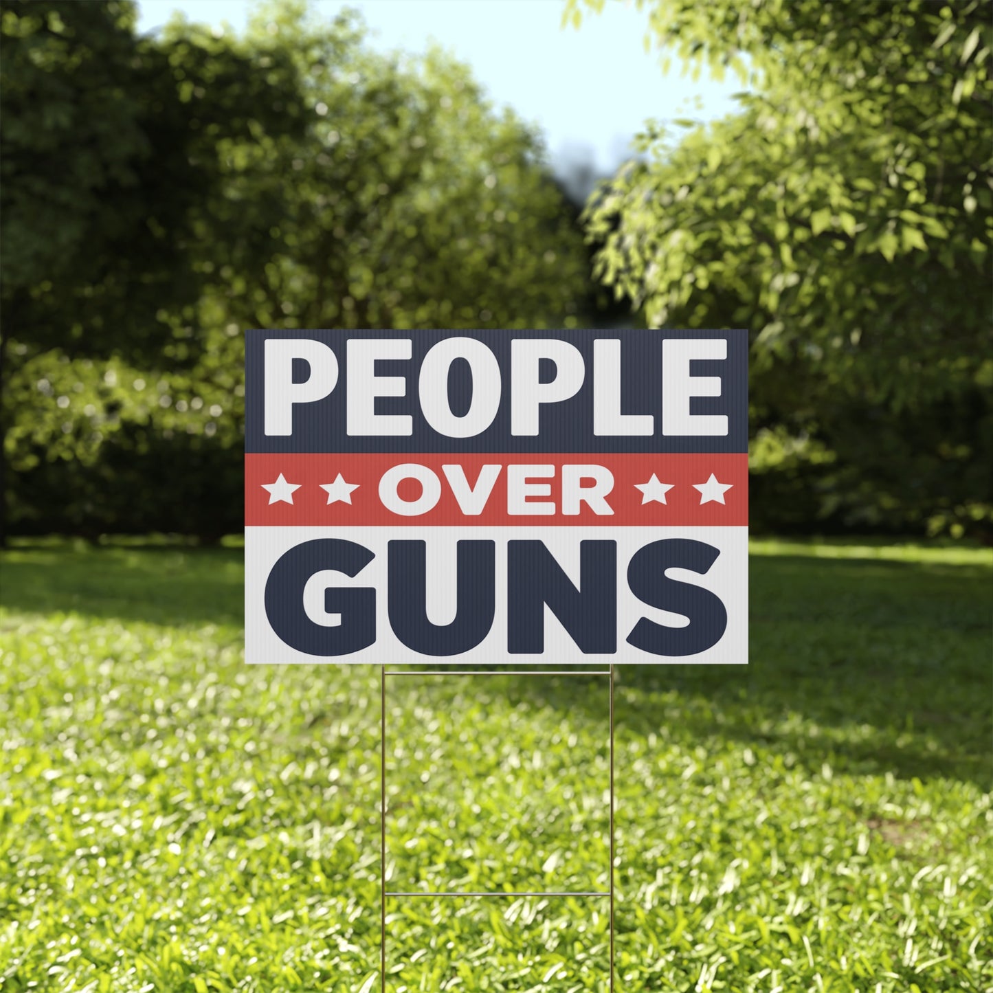 People Over Guns Yard Sign, Gun Reform Yard Sign, Gun Laws Yard Sign Multiple Sizes, Print on Both Sides, 2 Sizes Available