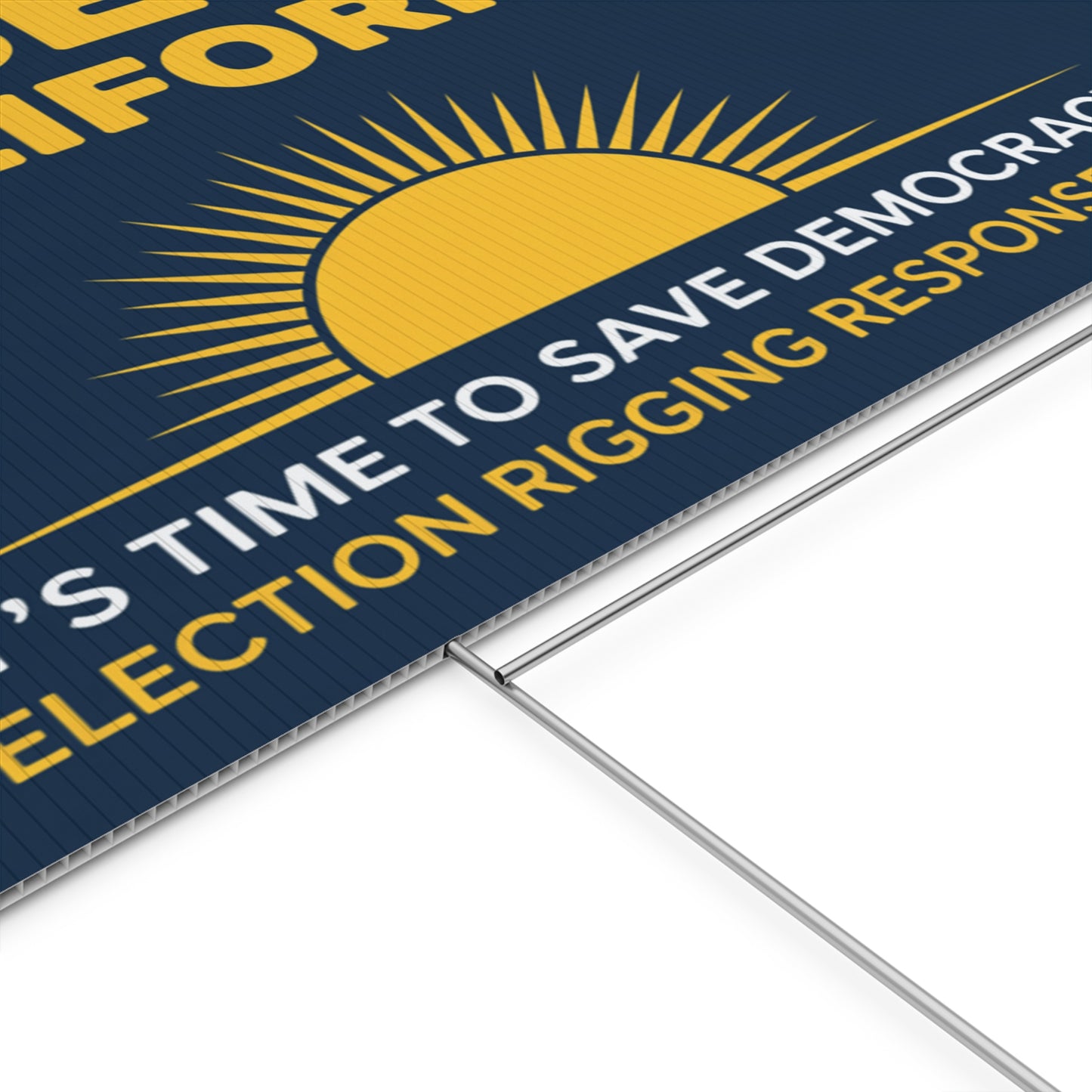 Rise Up California Yard Sign, Yes On Prop 50 Yard Sign, Election Rigging Response Yard Sign, Premium Quality Custom Yard Sign, Multiple Sizes Available