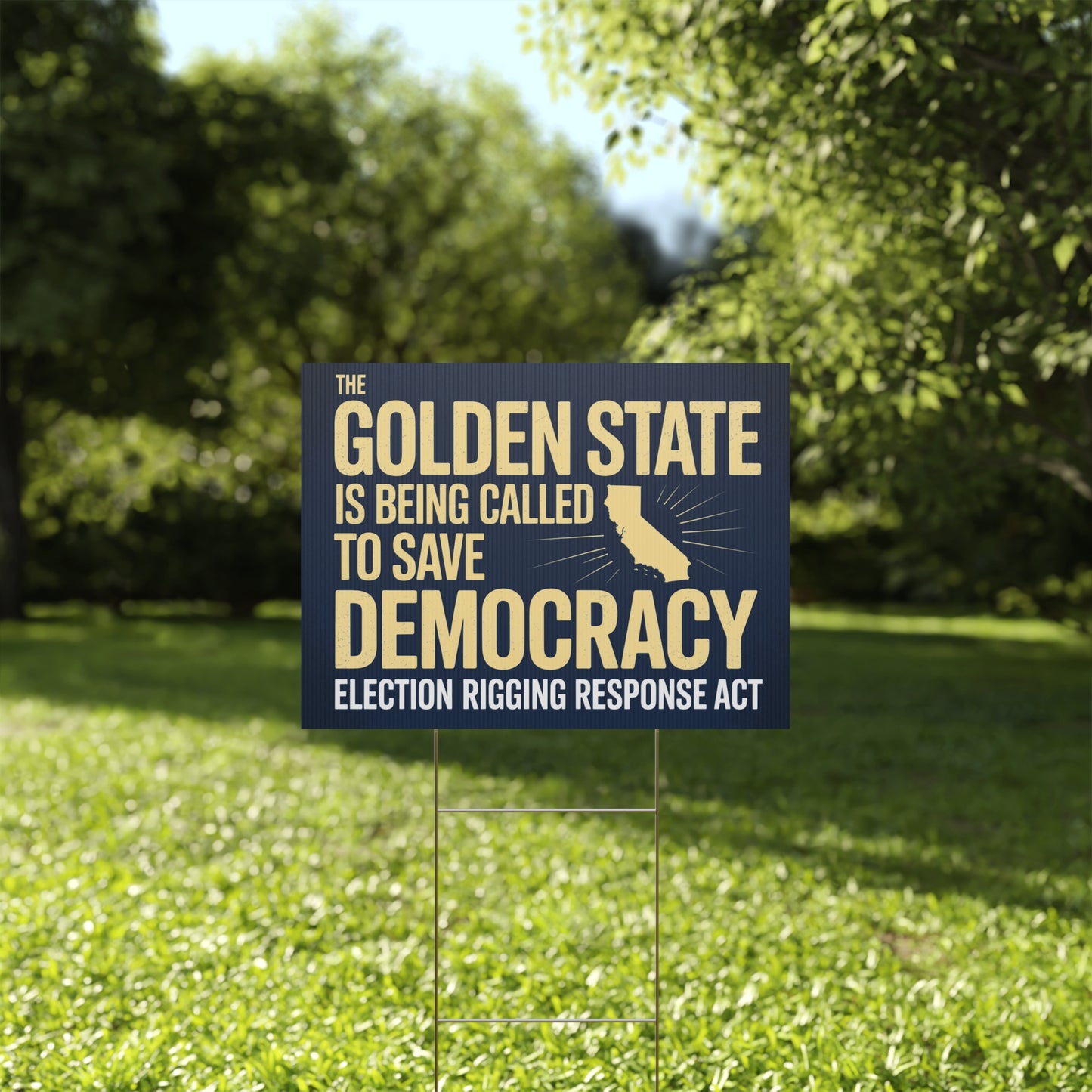 Election Rigging Response Act Yard Sign, Gerrymandering Yard Sign, Gerrymander Sign, CA Protest Sign, California Signs