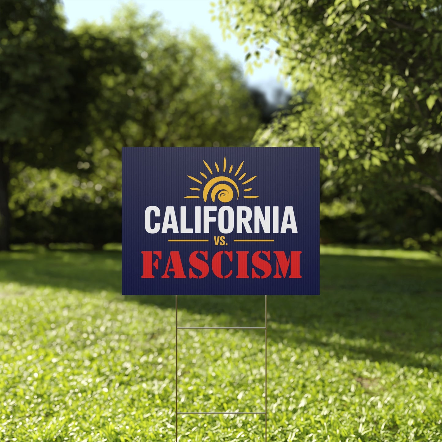 California vs. Fascism Yard Sign, 5 or 10 Packs, Prop 50 Yard Signs, Election Rigging Response Yard Signs