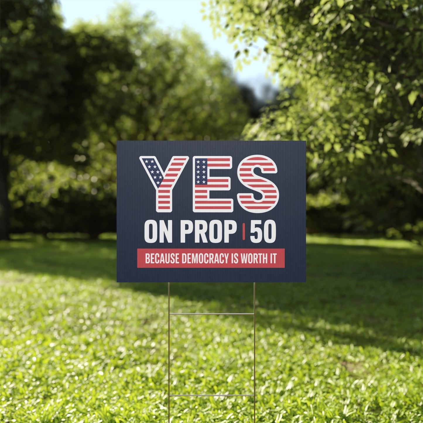 Yes On Prop 50 Yard Sign, Election Rigging Response Act Yard Sign, Premium Quality Custom Yard Sign, Multiple Sizes Available