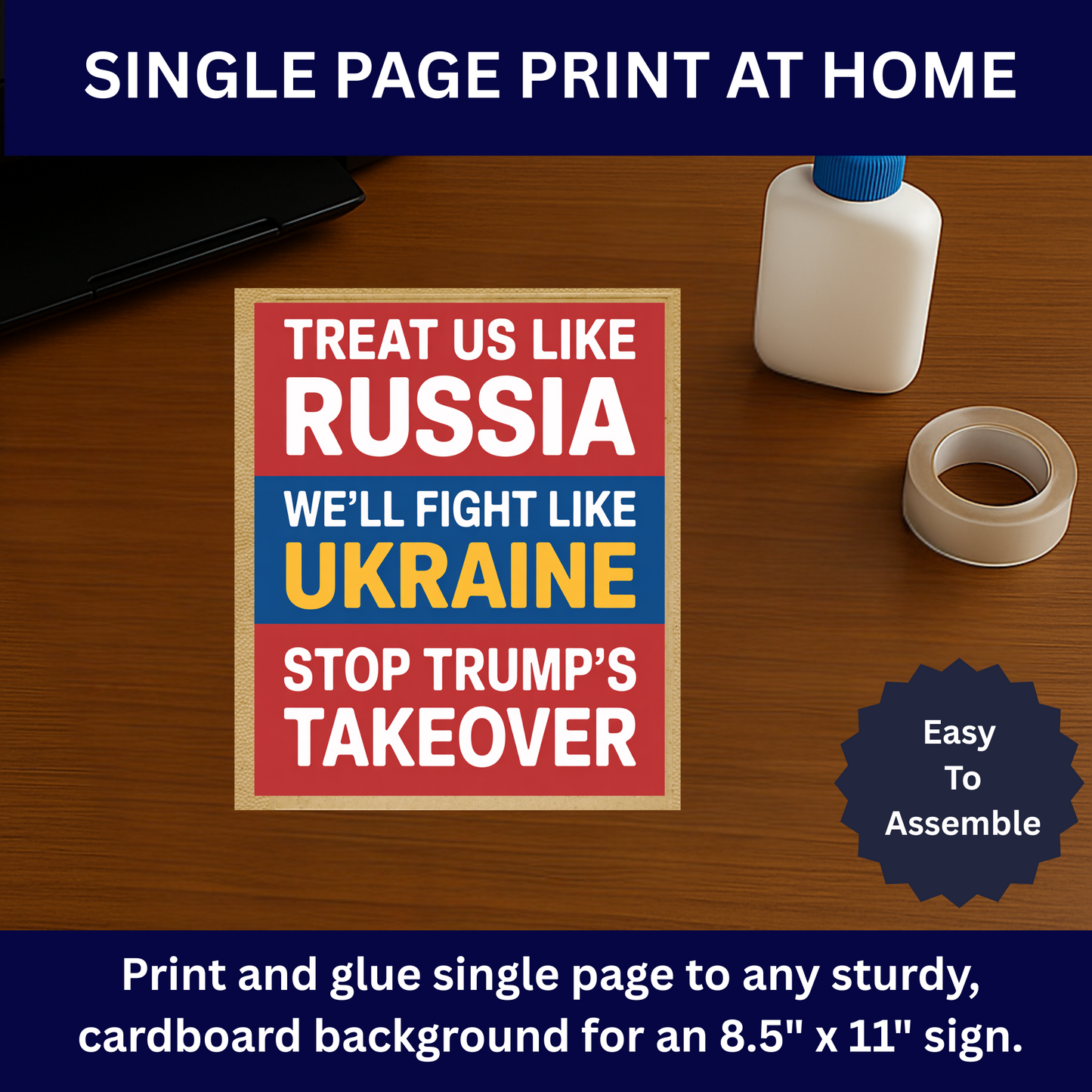 DC Protest Signs, Free DC Signs, 3 Signs Included, Print at Home or Enlarge Locally, Printable Protest Signs, Anti Trump Protest Signs