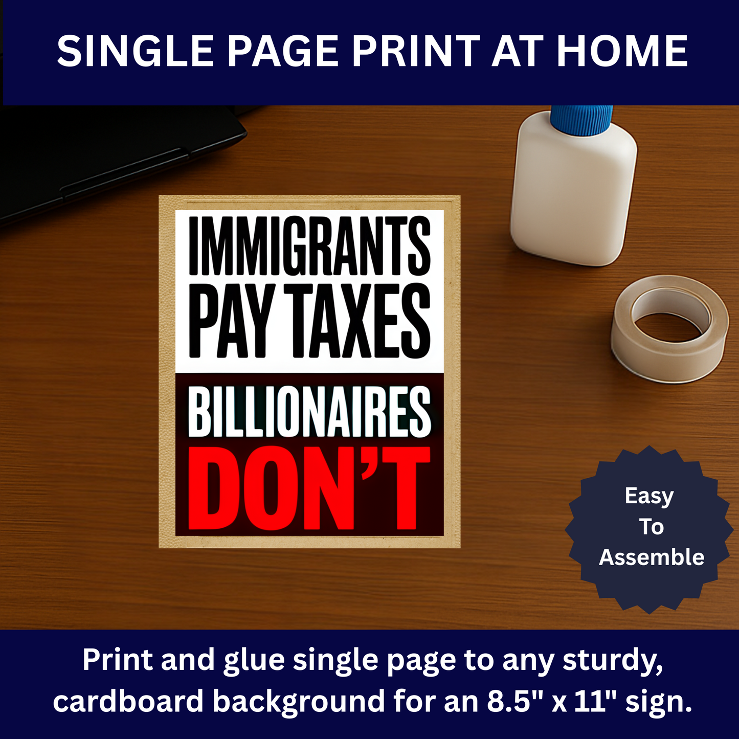 ICE Protest Signs, Immigration Protest Signs, 3 Signs Included, High Res Printable Protest Signs, Anti Trump Protest Signs