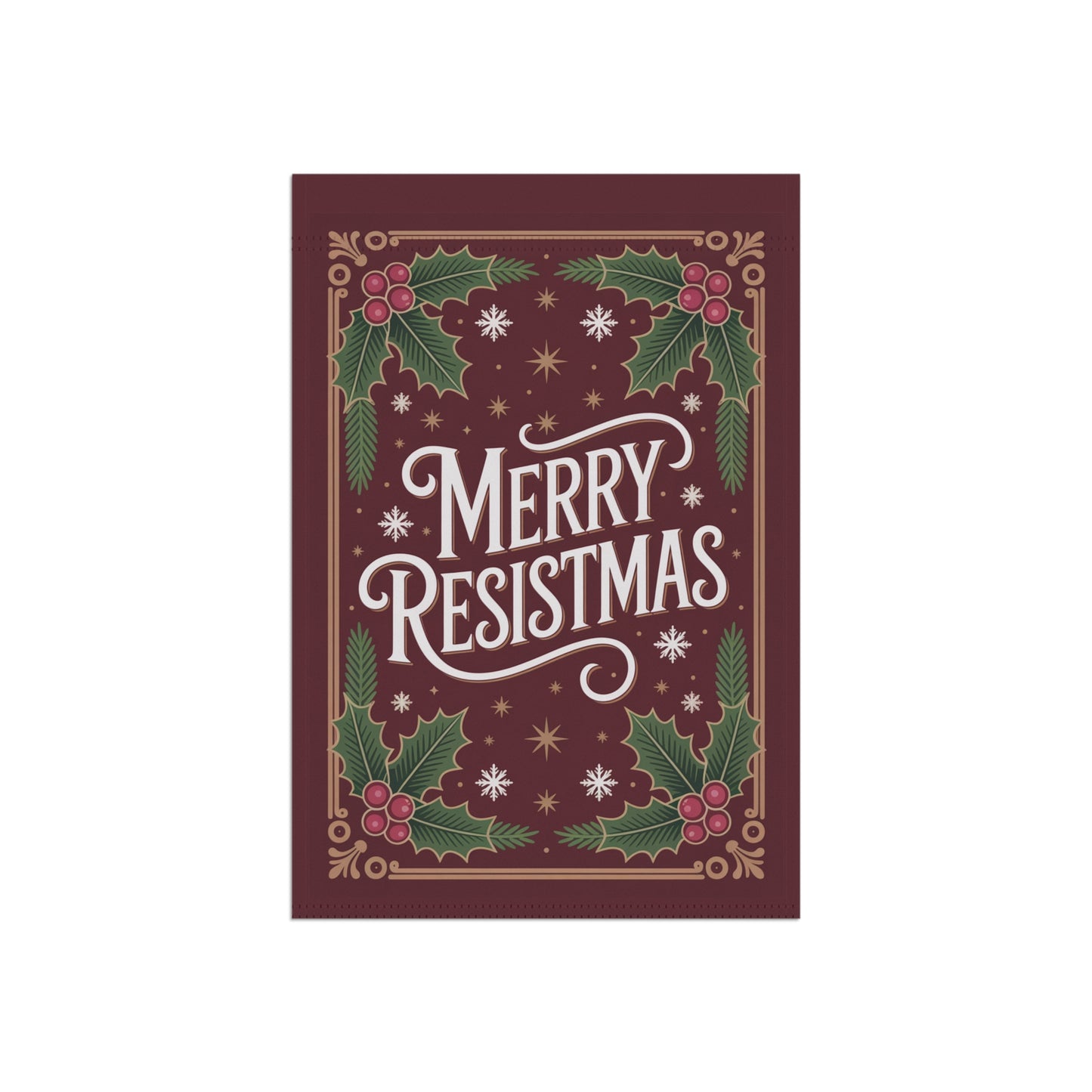 Merry Resistmas Garden Flag, Christmas Garden Flag, Holiday Garden Flag, Funny Political Holiday Decor, Democracy Gift