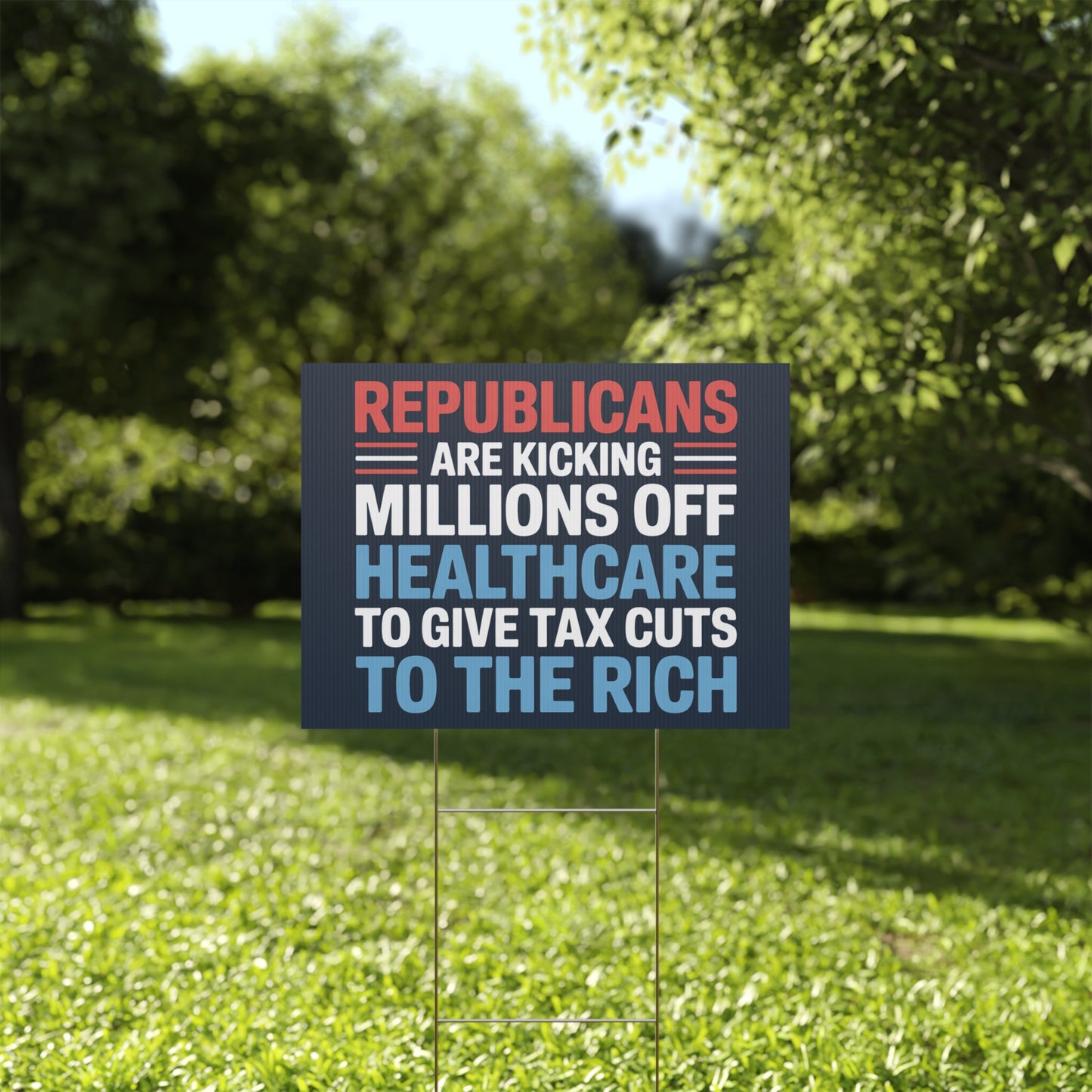 Medicaid Cuts Sign, Anti Trump Yard Signs, Protest Signs, Republicans Yard Sign, Medicaid Sign, Print on Both Sides, Multiple Sizes