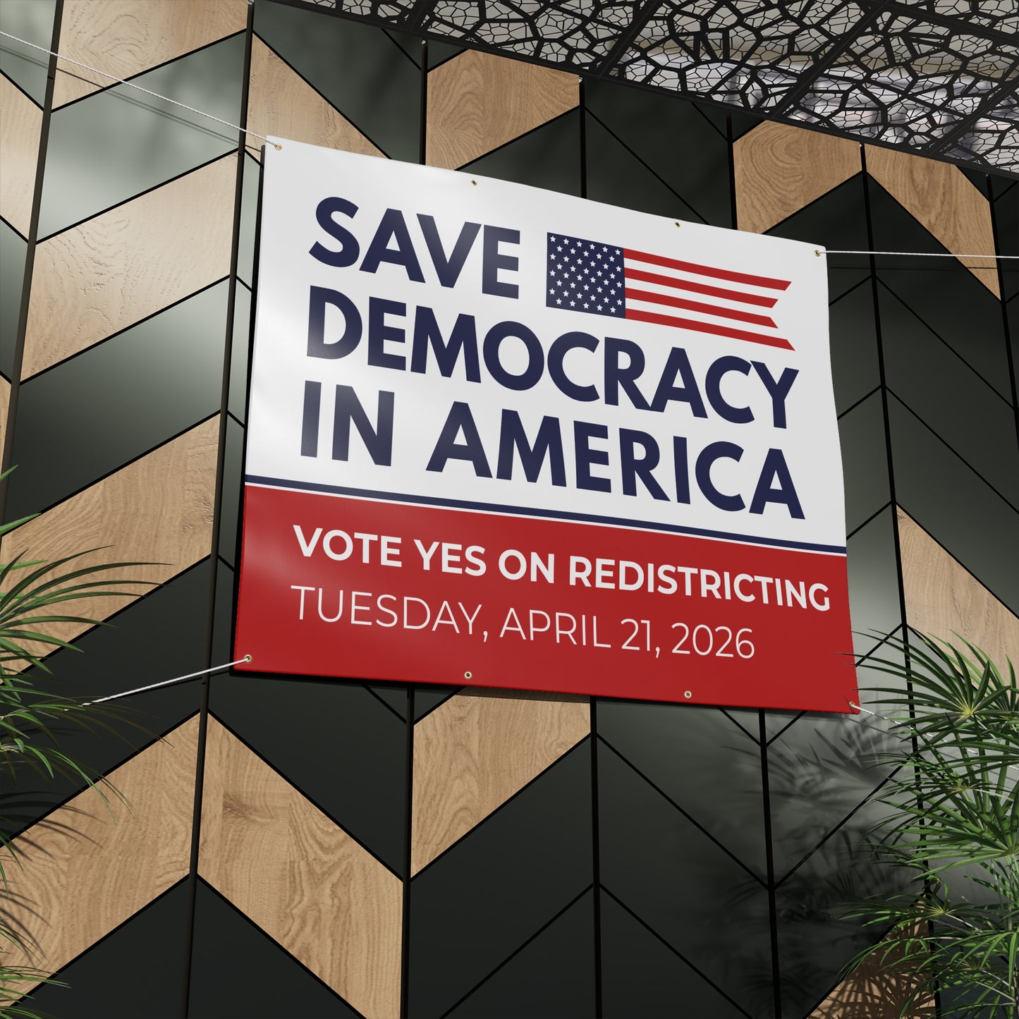 Vote Yes on Virginia Matte Banner — Virginia Redistricting Signs