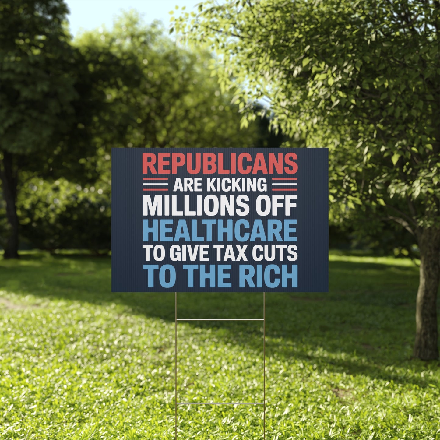 Medicaid Cuts Sign, Anti Trump Yard Signs, Protest Signs, Republicans Yard Sign, Medicaid Sign, Print on Both Sides, Multiple Sizes