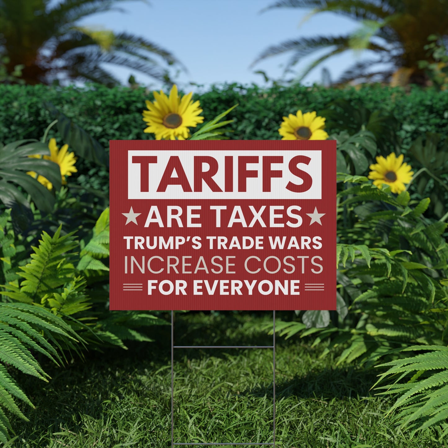 Tariffs are Taxes Yard Sign, Middle Class Yard Sign, Voter Education Yard Sign, Anti Trump Yard Sign, Anti Trump Lawn Sign, Tariff Yard Sign