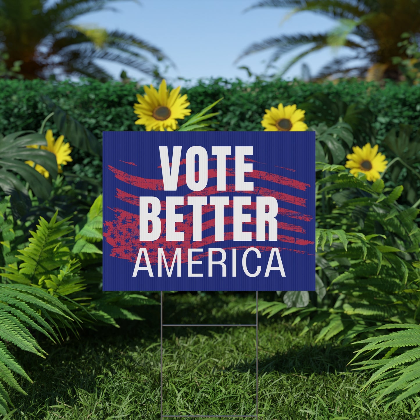 Vote Better America Yard Sign | 18" x 24" Anti-Trump Lawn Sign | Pro-Democracy Sign