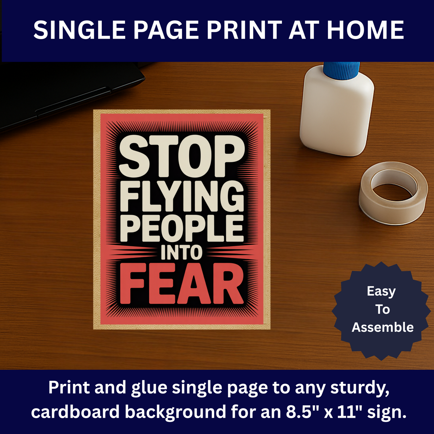 Avelo Air Protest Signs, Printable Immigration Protest Signs, Anti Ice Protest Signs, 3 Signs Included