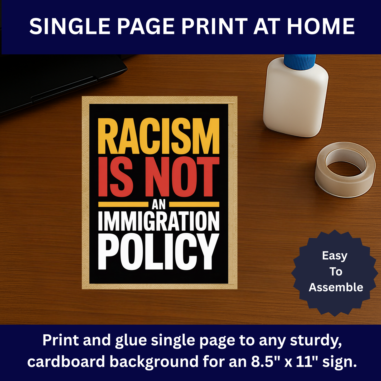 ICE Protest Signs, Immigration Protest Signs, 3 Signs Included, High Res Printable Protest Signs, Anti Trump Protest Signs