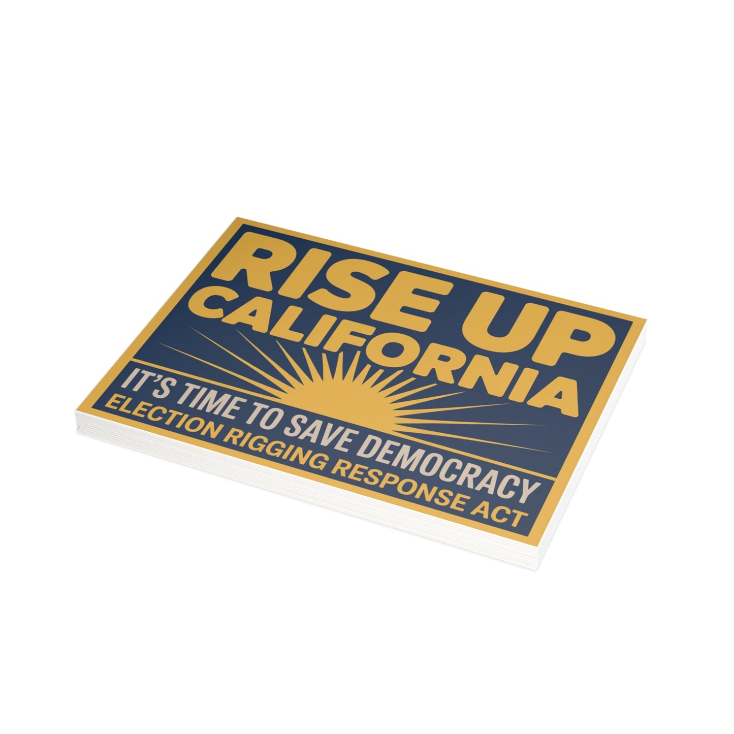 Prop 50 Postcards, Election Rigging Response Act Postcards, 6.25" x 4.6", 10, 30 or 50 Pack