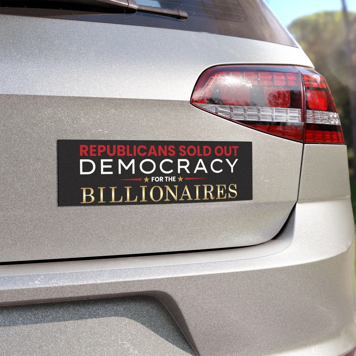 Anti-Trump Car Magnet | 10" x 3" Political Bumper Magnet | Pro-Democracy Activist Sign