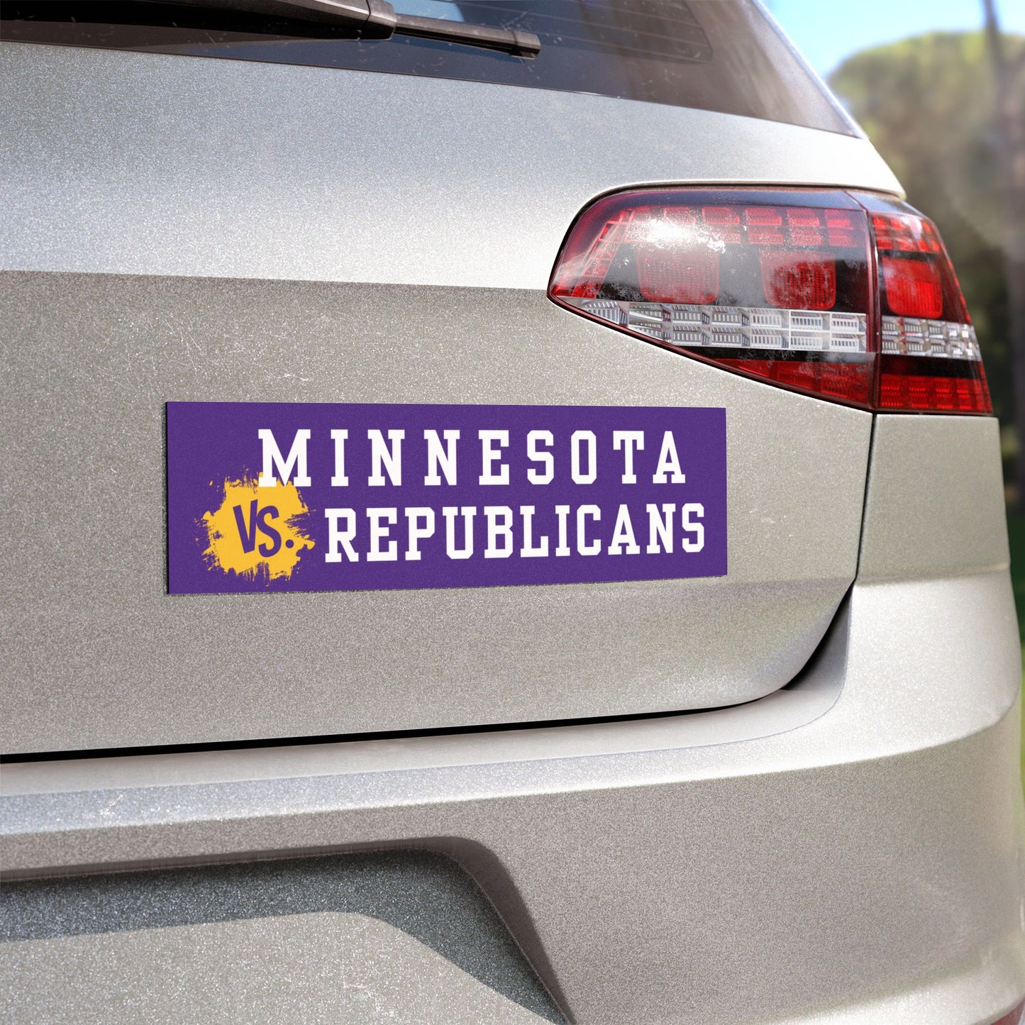 Minnesota vs Republicans Car Magnet Purple