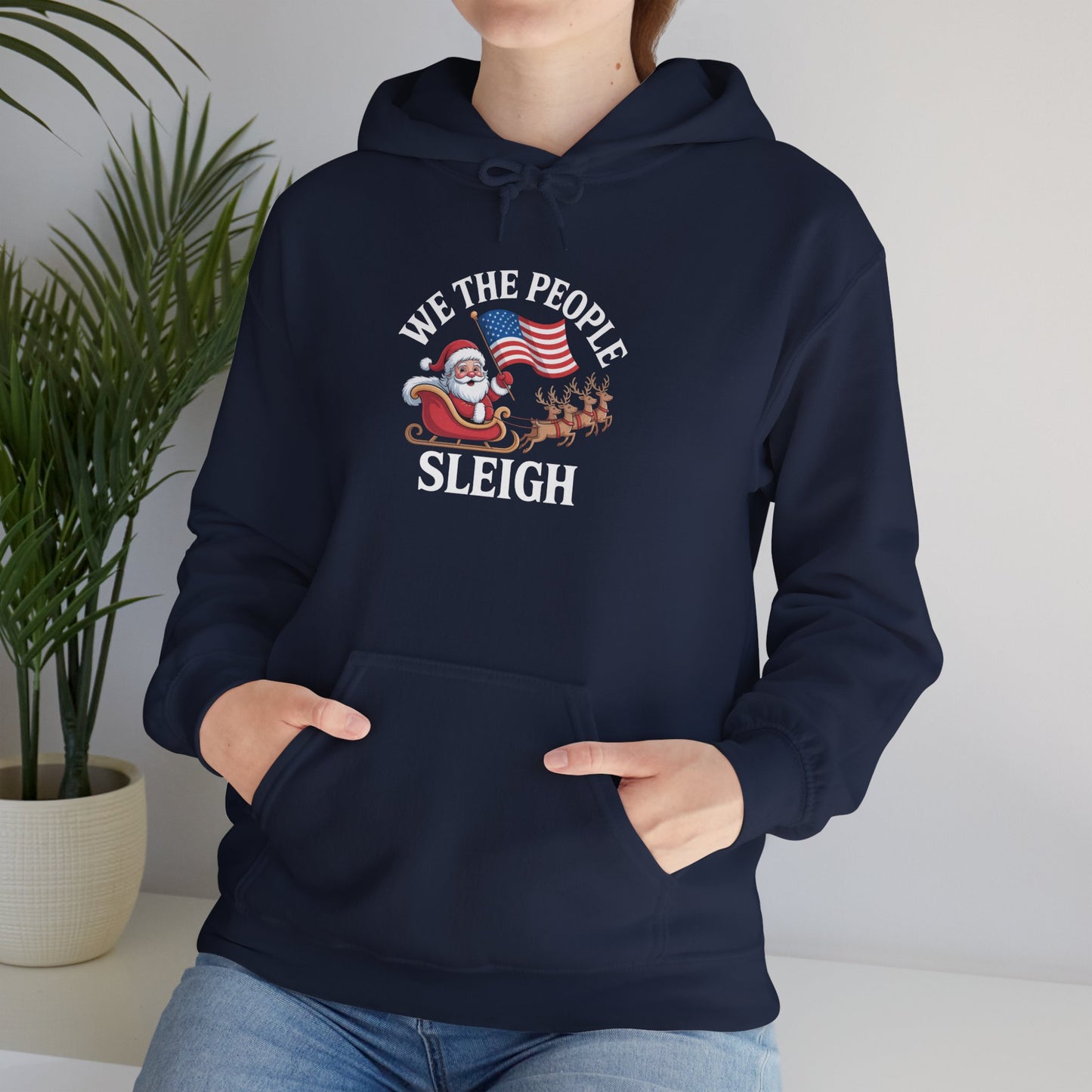 We the People Sleigh Hoodie, Merry Resistmas Hoodie, Holiday Hoodie, Christmas Hoodie, Resistance Hoodie, Multiple Colors, Free Shipping
