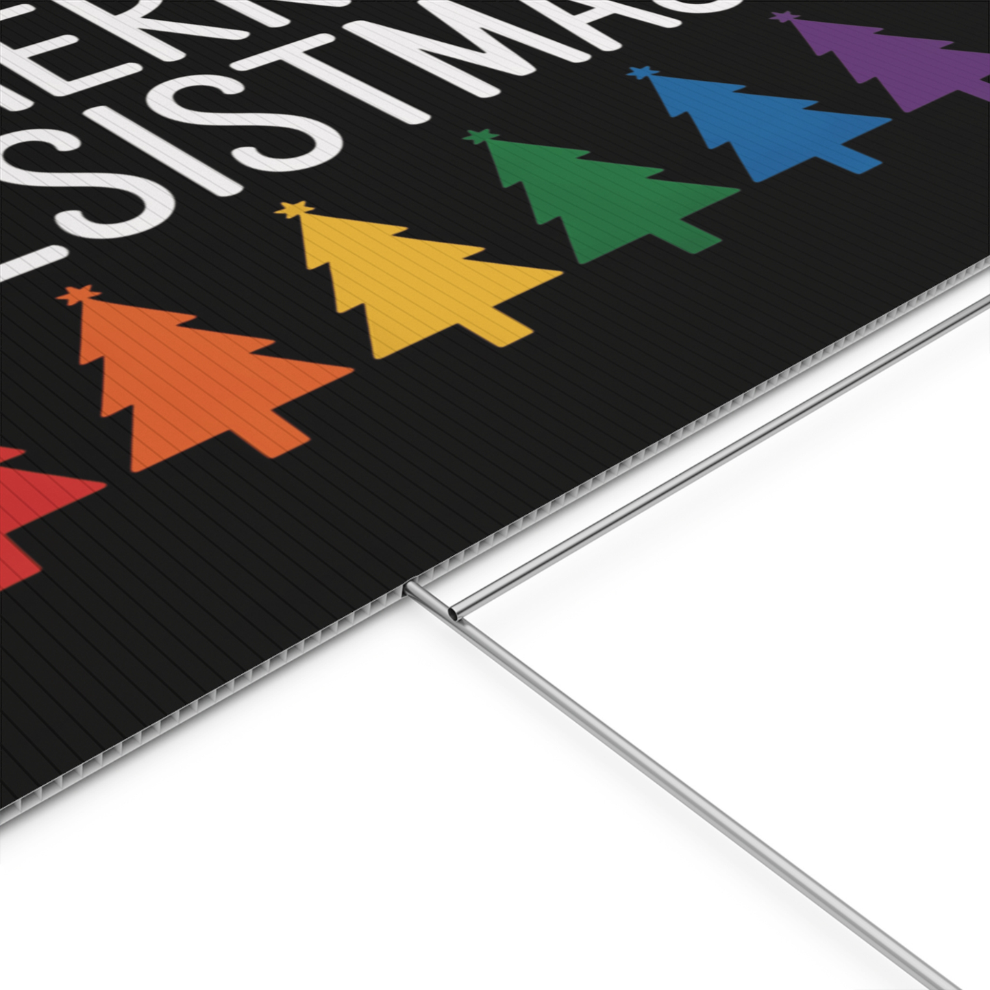 Democracy Holiday Yard Sign 5 Pack - Top Selling Designs, 24" x 18", Print on Both Sides, H Stakes Included, Funny Political Christmas Signs