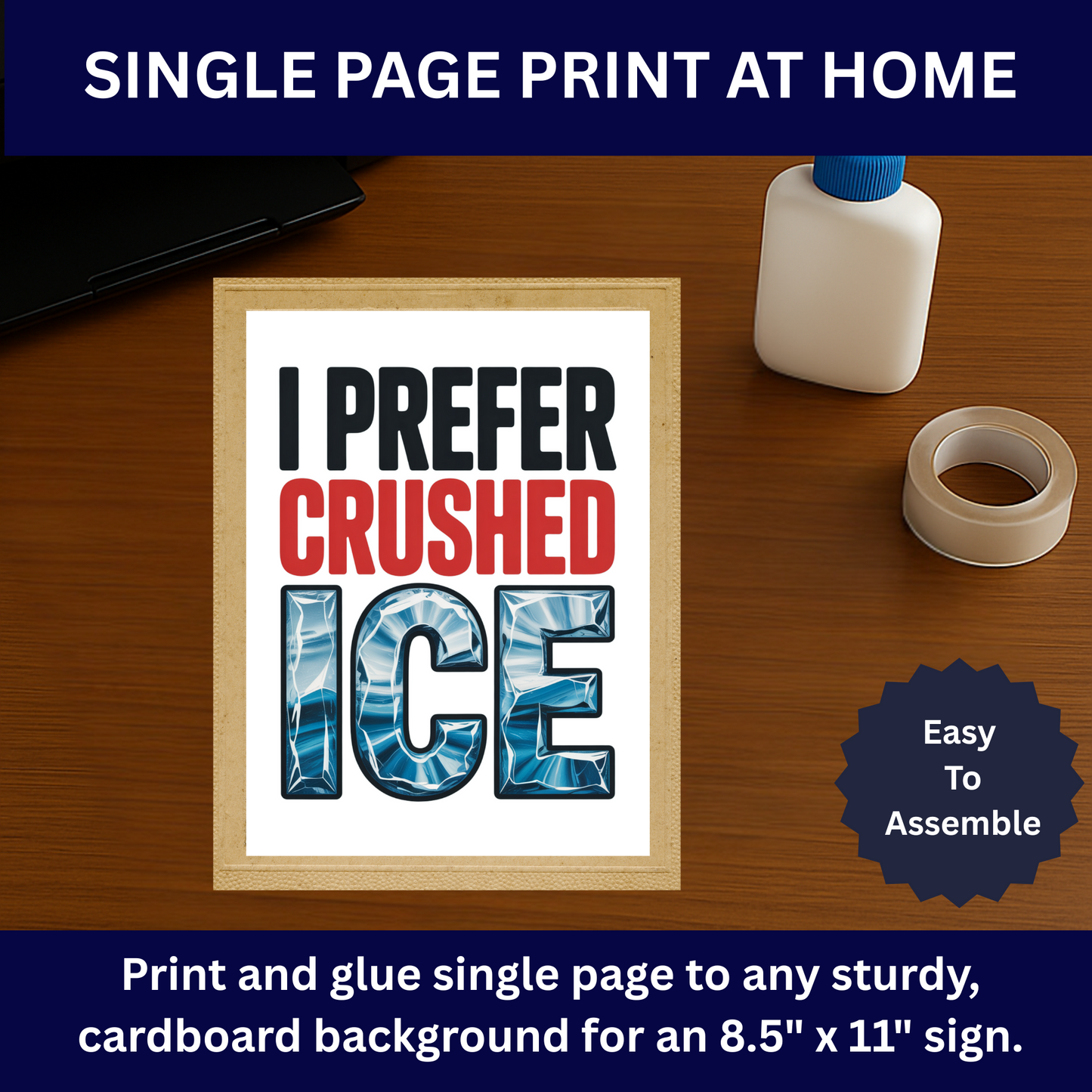 Ant ICE Protest Signs - Print at Home Protest Sign Kit, 3 Signs Included, 8.5" x 11", Print and Glue to Cardboard, Printable Protest Signs