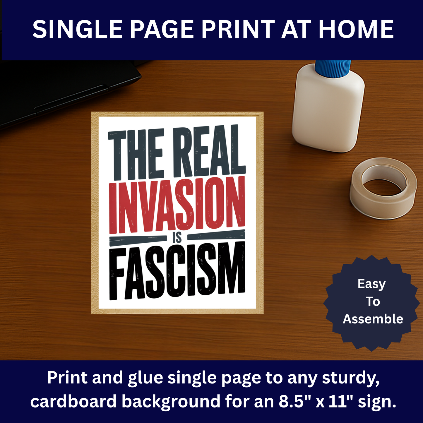 ICE Protest Signs, Immigration Protest Signs, 3 Signs Included, High Res Printable Protest Signs, Anti Trump Protest Signs